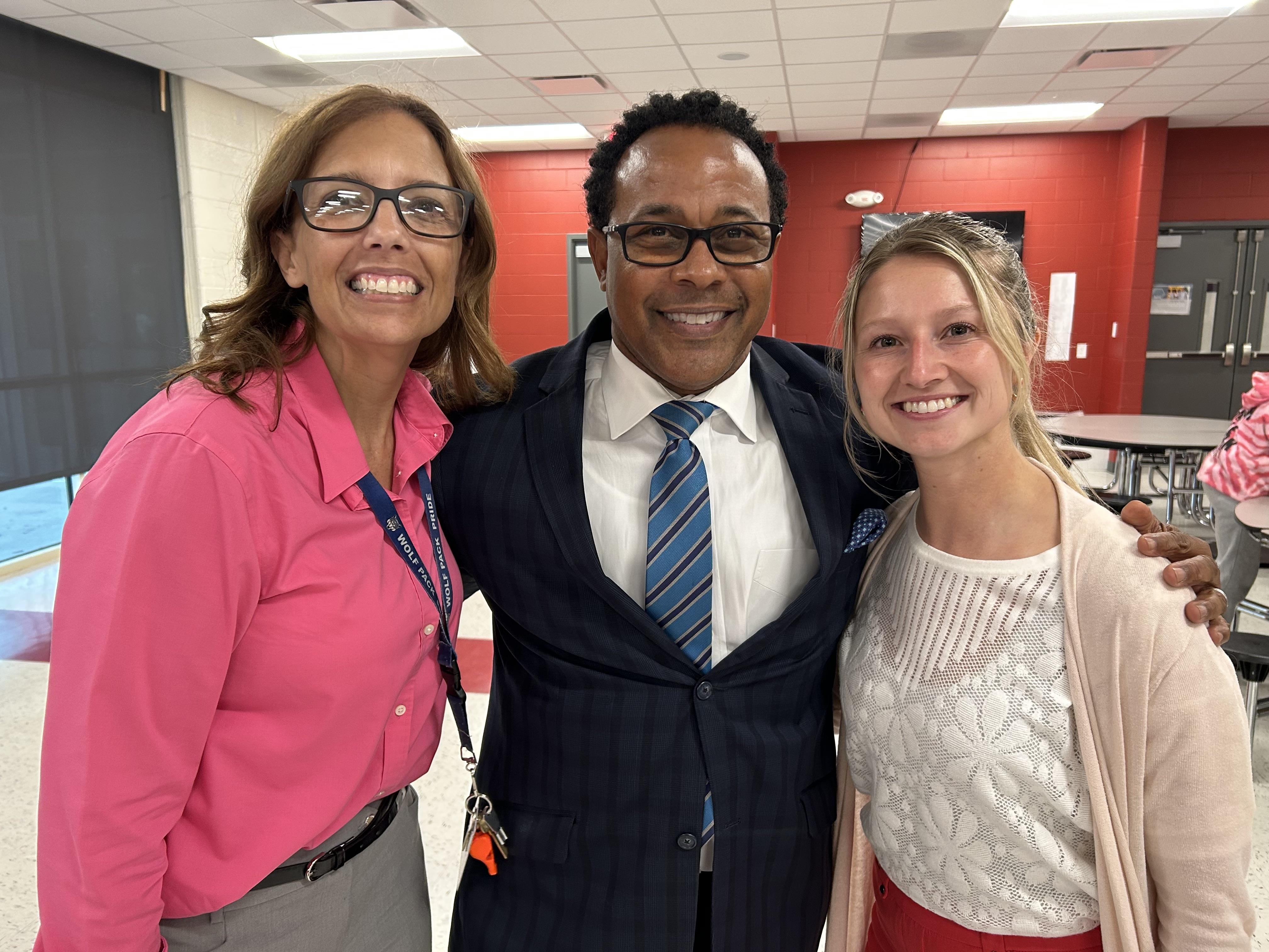 Nikki Melody, Superintendent Dr. Lawrence, Jessica Israel